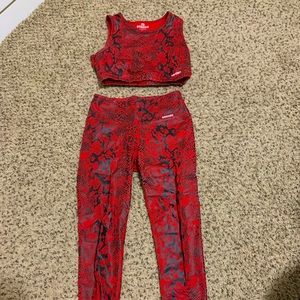Birdiebee red viper workout set